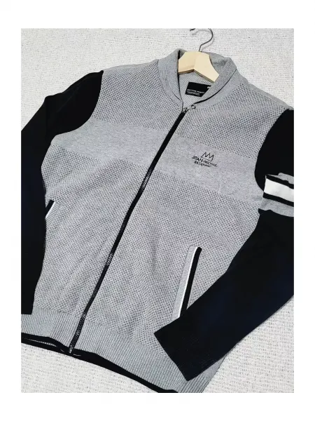 [장미쉘바스키아] 골프웨어 방풍집업 니트 자켓