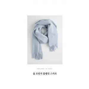 앤아더스토리즈 울 프린지 머플러 스카프 라이트블루